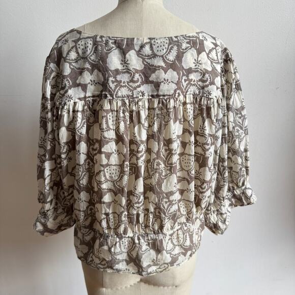 STELLA MCCARTNEY Floral Cotton Cottagecore Peasant Top - Picture 5 of 11